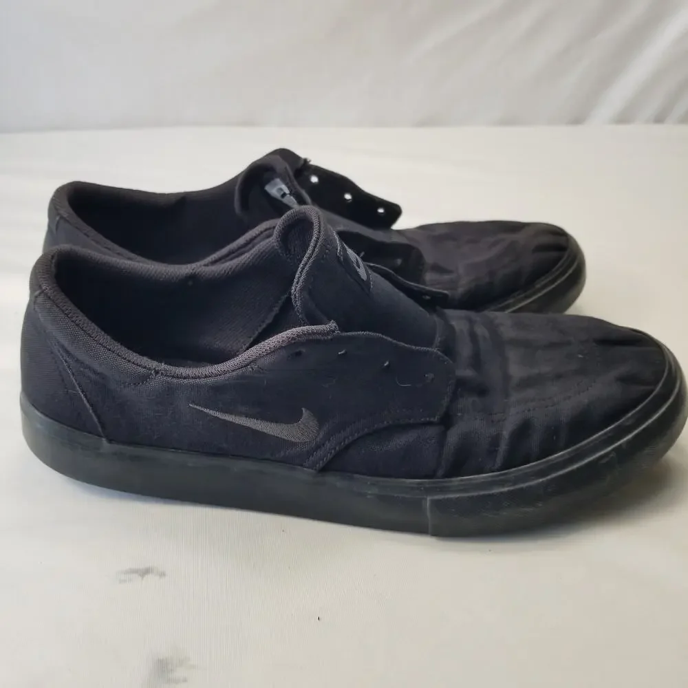 Nike SB Janoski Canvas Black Skate Shoes Men's Size 10.5 729825-005 w/laces